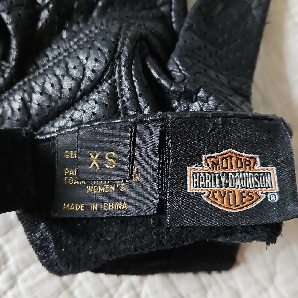 Vintage Women’s Harley Davidson Motorcycle Leather Glove Extra Small EUC